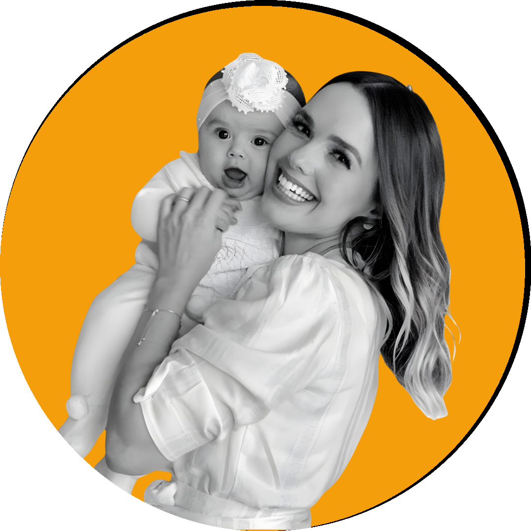 Thaeme Mariôto com seu bebê